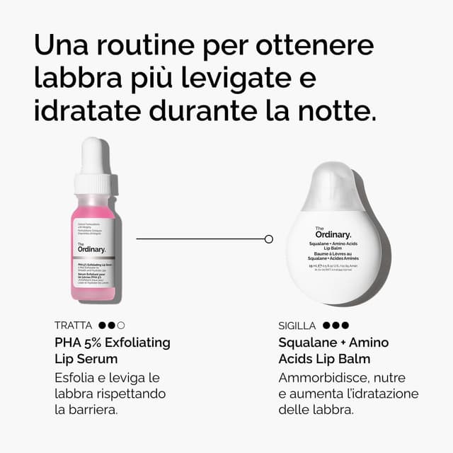 Detalle de The Ordinary Squalane + Amino Acids Lip Balm 15 ml, balsamo labbra idratante multiuso