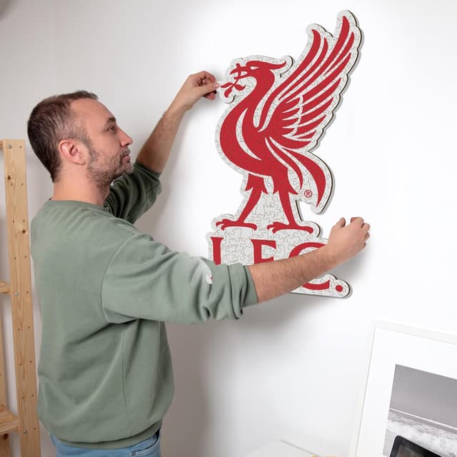Detalle de Iconic Puzzles Liverpool Classic Logo (Liver Bird) — puzzle en bois 500 pièces, taille L