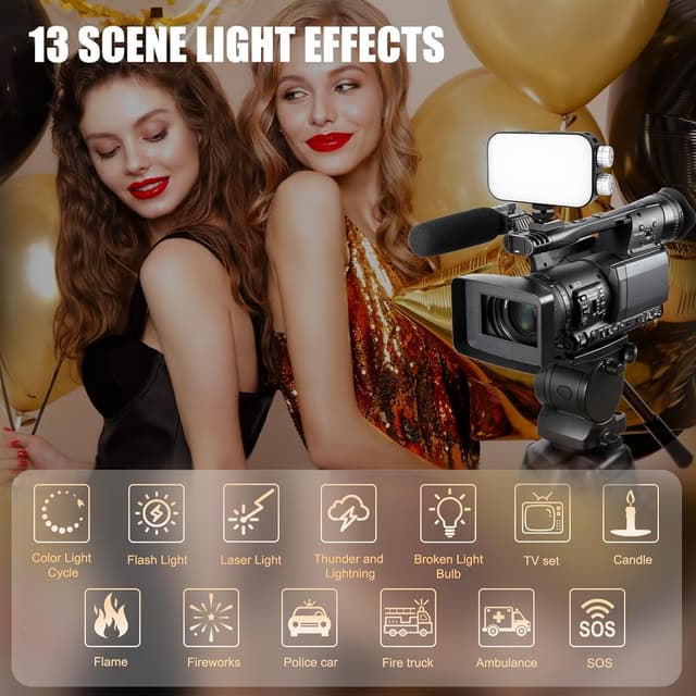 Detalle 2 de EMART RGB Video Light – 360° full-colour portable LED camera light with 13 effects