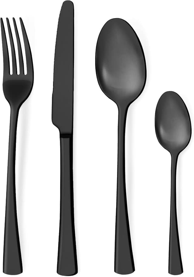 Thumbnail 6 de Bestdin Besteck-Set für 6 Personen, 30-teilig aus Edelstahl (schwarz matt), spülmaschinenfest