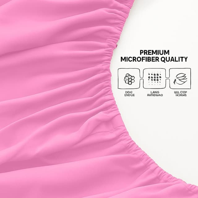 Detalle 1 de BEDIO Extra Deep Fitted Super King Pink 35cm pocket microfiber sheet
