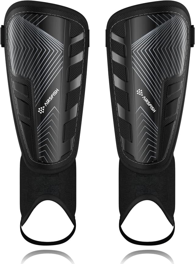 Detalle de AirsFish CE Certified Upgraded Soccer Shin Guards for Kids, Youth & Adults (Shin Guard Sleeves)