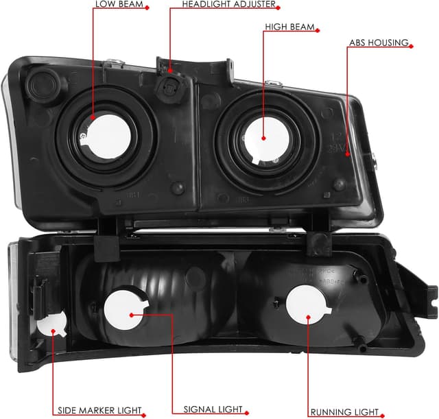 Thumbnail 5 de DNA MOTORING HL-OH-CS03-4P-CH-AM Headlights for Silverado