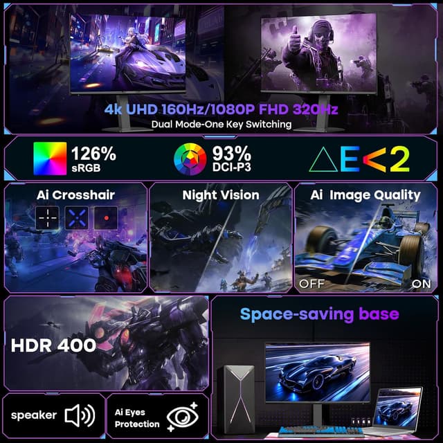 Detalle de AMZFAST AMZG27F6U 27-inch 4K gaming monitor