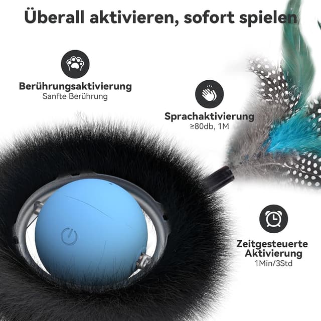 Detalle 2 de Katzenspielzeug für drinnen mit 7 Löchern