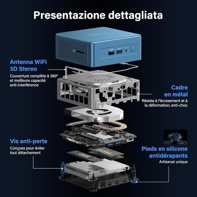 Thumbnail 6 de GEEKOM IT12 Mini PC con Intel i5-12450H, 16GB RAM DDR4, 512GB SSD e Windows 11 Pro