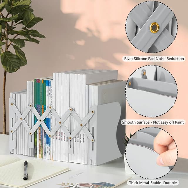 Thumbnail 2 de Book Ends Adjustable Metal Book Ends
