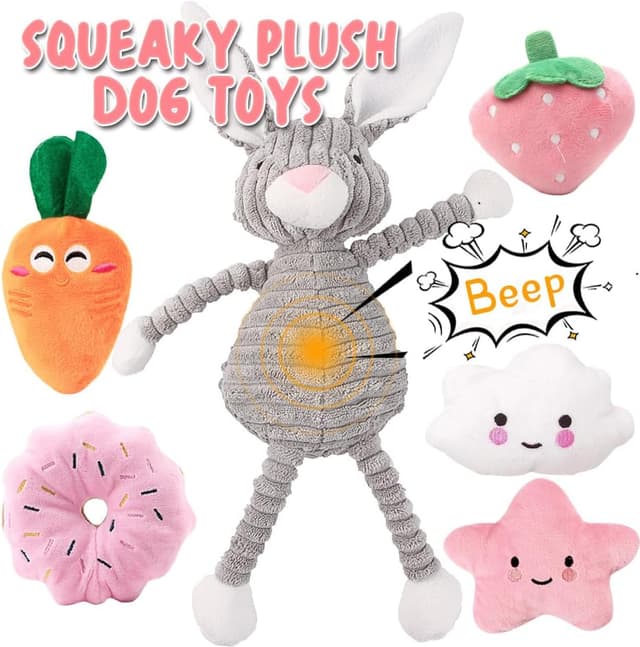 Detalle 1 de Hundespielzeug 10er Set Quietschend