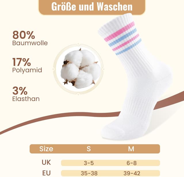 Detalle 1 de Niorasen Valentinstag Tennissocken 6 Paar