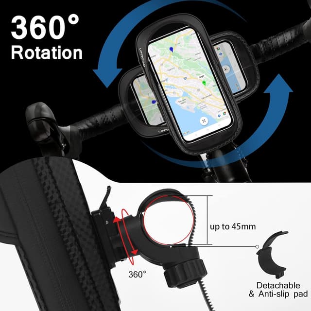 Thumbnail 4 de LEMEGO Waterproof Bicycle Phone Holder 7in