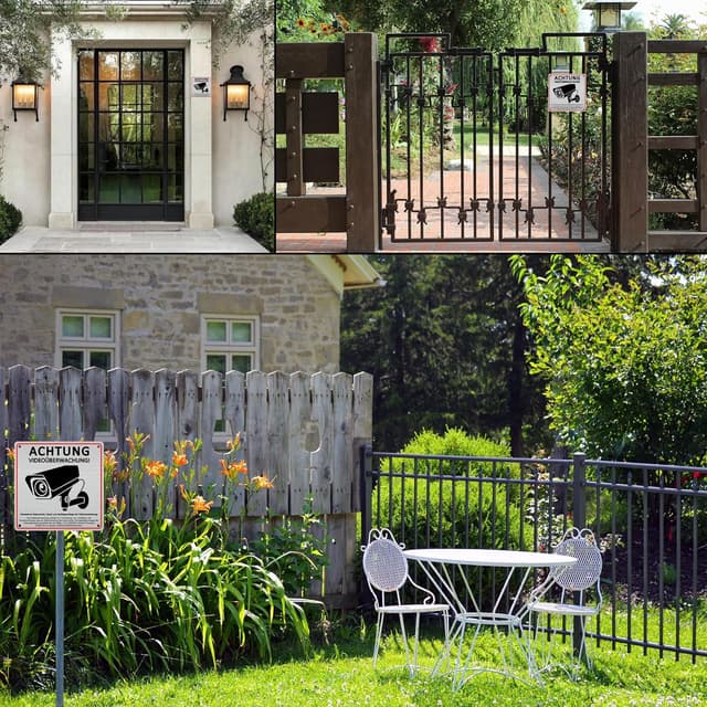 Thumbnail 6 de Schild Videoüberwachung 15 x 15 cm Aluminium