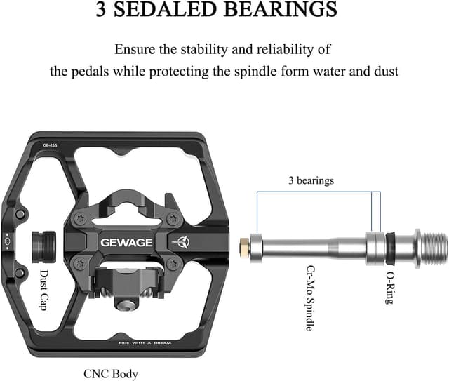 Thumbnail 3 de GEWAGE Pedali per mountain bike 9/16"
