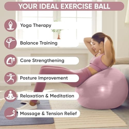 Thumbnail 4 de APEXUP Yoga Ball 65 cm Stability Exercise Ball ๐งโ