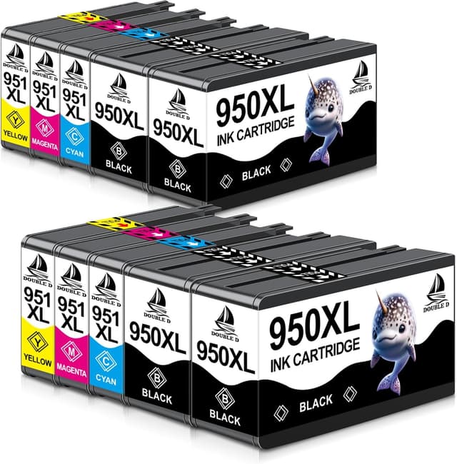 Detalle de DOUBLE D 950XL & 951XL ink cartridges (compatible HP 950/951) – 10 pack for Officejet Pro series