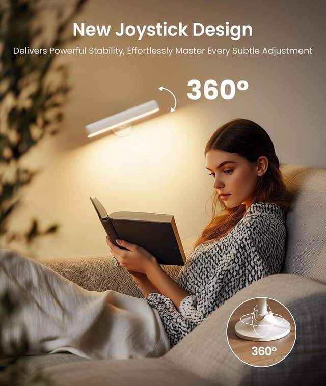 Detalle 1 de FULNIX Wall Sconce with 7500mAh Rechargeable Battery LED Light and Remote Control (3 colours, 15 RGB)