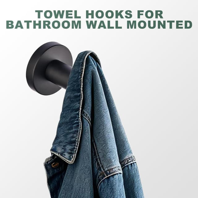 Detalle de YIGUANXIN Stainless Steel Clothes Hook 4-Piece Set for Bathroom, Bedroom & Kitchen