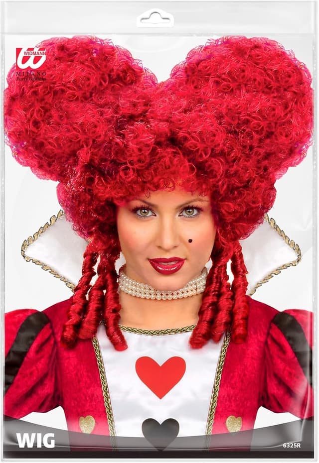 Detalle 2 de W WIDMANN MILANO Party Fashion Barock-Perücke in Bordeaux (Kunsthaar) für Adels- & Renaissance-Kostüme
