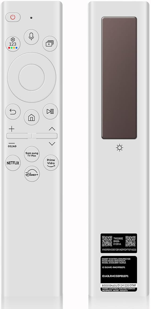 Detalle de BN59-01391A Solar TV Remote with Voice Search for Samsung Smart TVs (2020–2023 Neo LED)