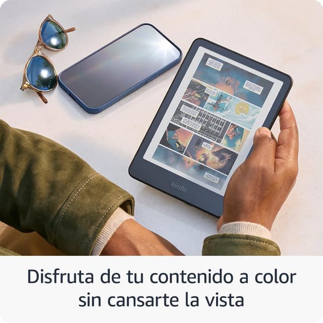 Thumbnail 2 de Amazon Kindle Colorsoft 16 GB con funda de piel café