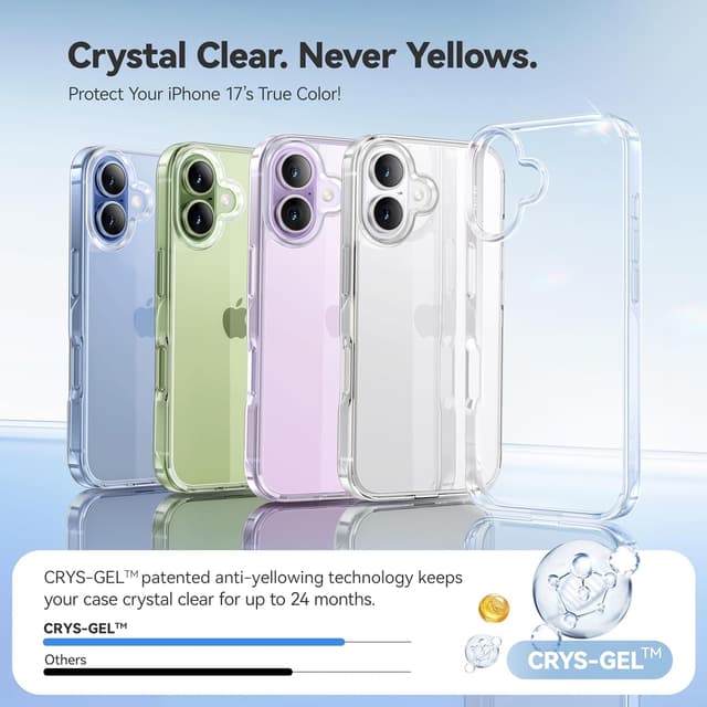 Detalle 2 de CASEKOO iPhone 17 Crystal Clear 15FT