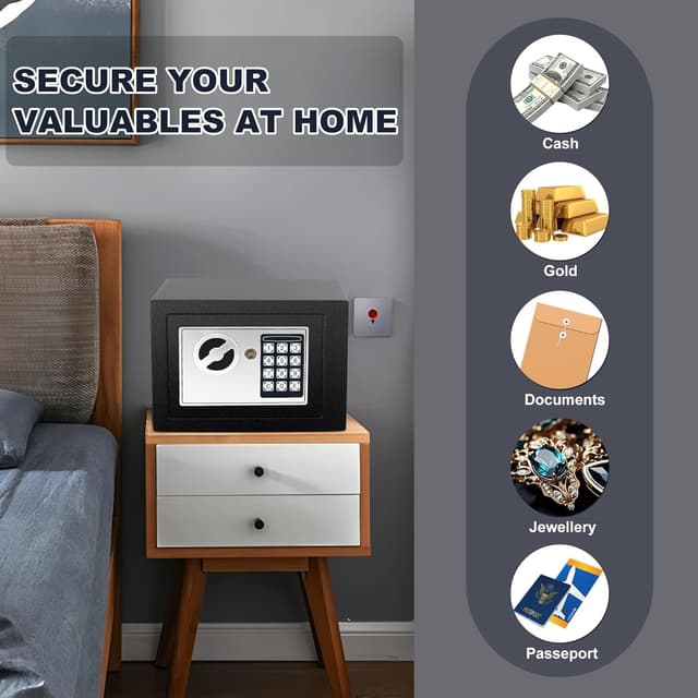 Thumbnail 6 de SINZUX 6.6L Digital Steel Safe 230ร170ร170 mm ๐