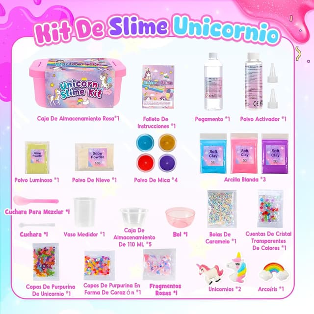 Thumbnail 4 de iKidiki Slime Unicornio Kit Fluffy para Niñas