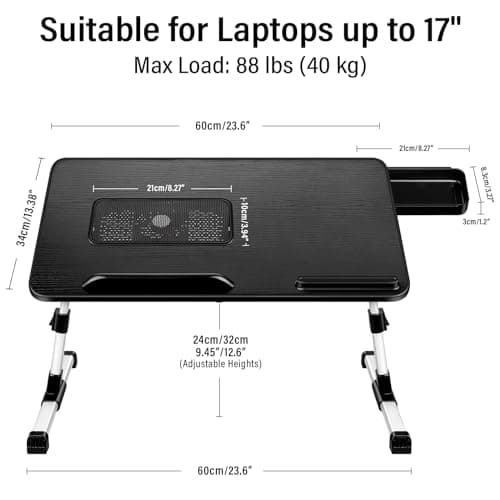 Thumbnail 1 de AirOpen Mesa Portátil para Cama con Ventilador y Cajón 🖥