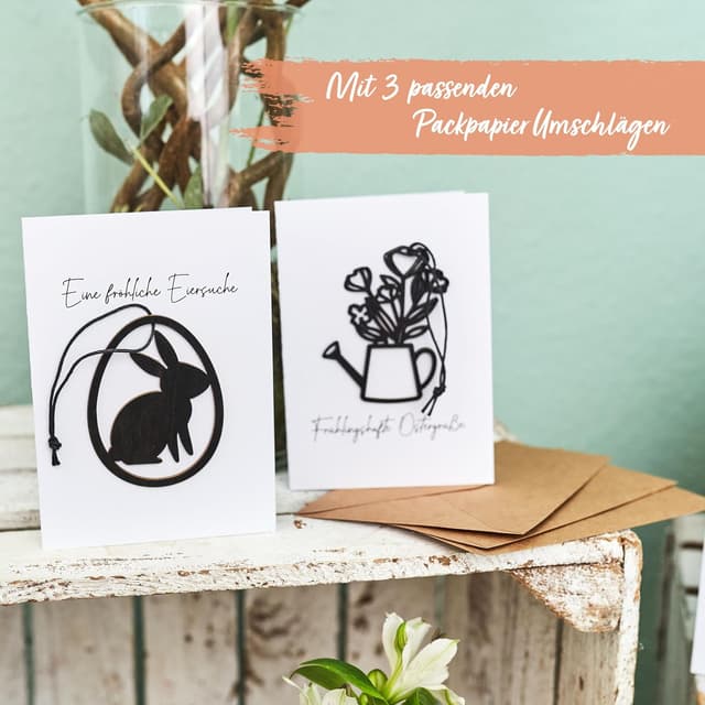 Thumbnail 3 de Papierdrachen Oster Klappkarten 3er Set