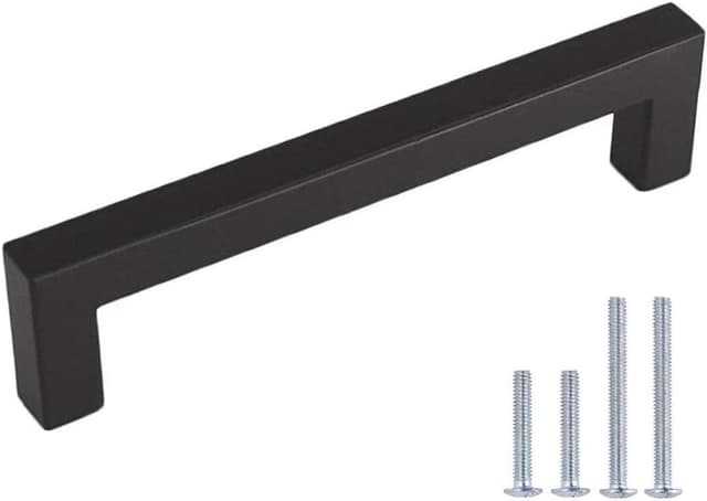 Detalle de LONTAN 8er Möbelgriff-Set schwarz, 128 mm