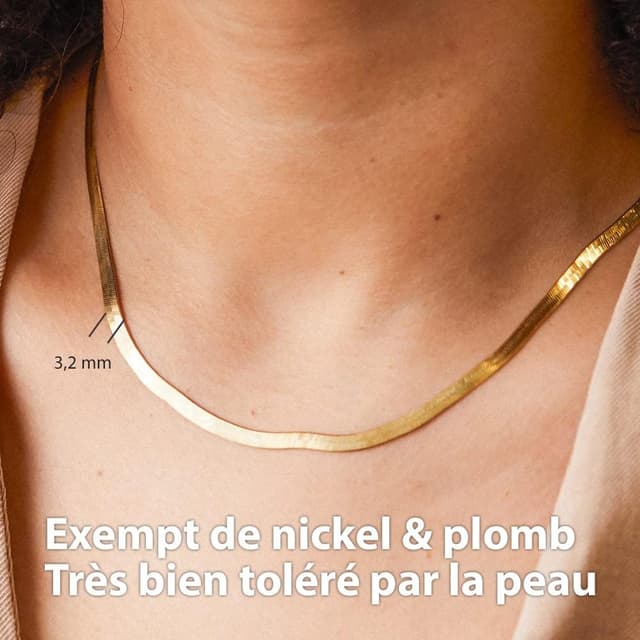 Detalle 2 de BONNYBIRD Collier femme en acier inoxydable 316L avec pendentif globe terrestre rotatif (40–45 cm)