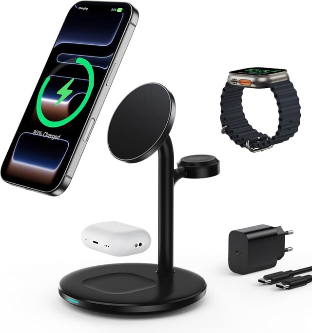 Detalle de 3 in 1 Induktive Ladestation Mag Safe kompatibel