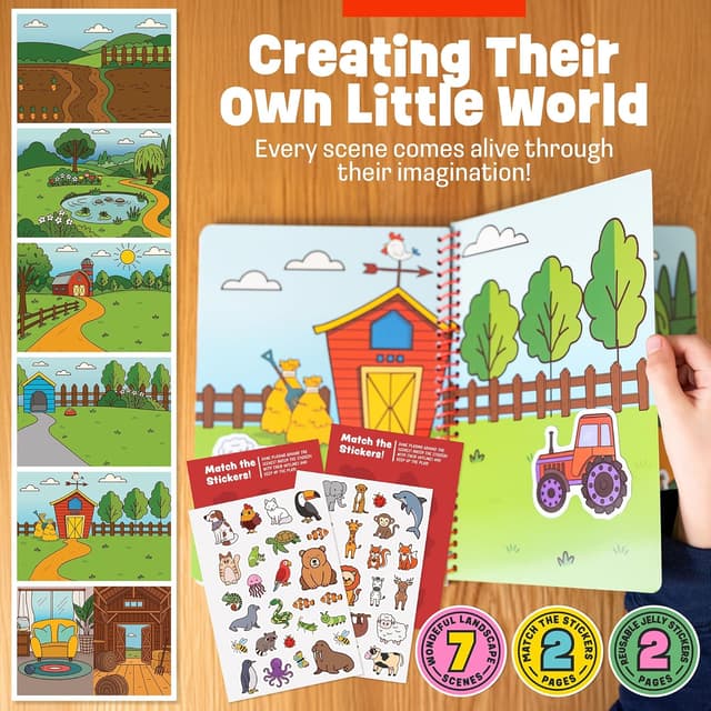 Detalle 2 de Creative Kiddos Reusable Sticker Book 50