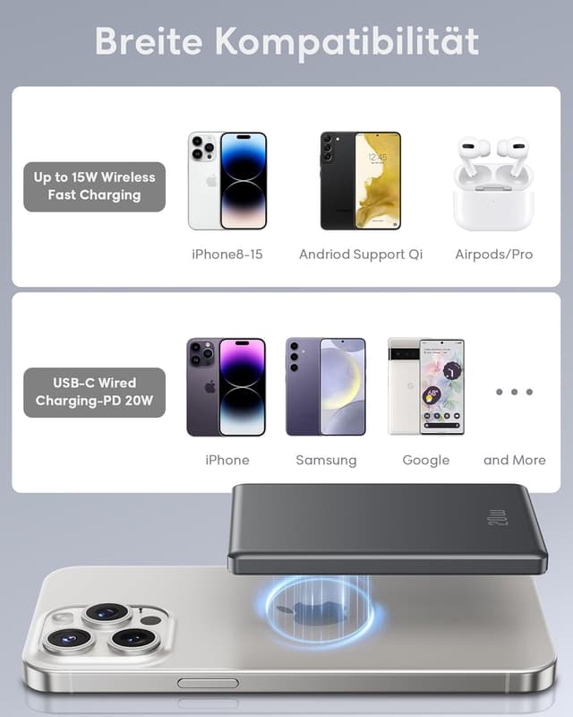 Thumbnail 6 de Ntaanoo Ultra Slim MagSafe Powerbank 5000mAh