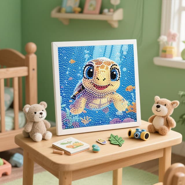 Thumbnail 3 de WEMEON Schildkröten Diamond Painting 18x18 cm 🎨