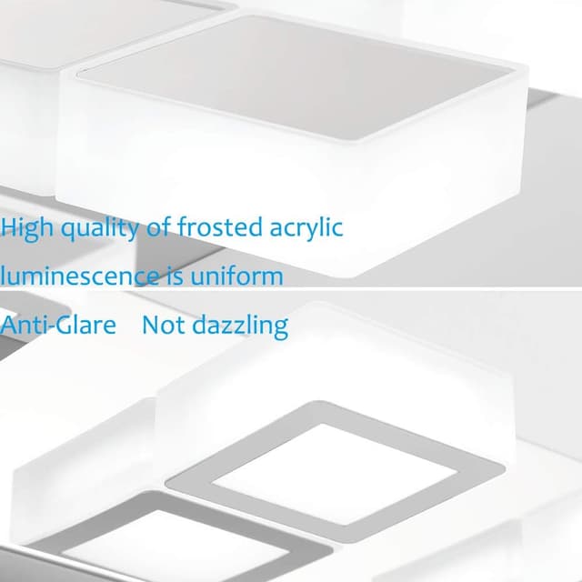 Thumbnail 6 de Ralbay Dimmable LED Vanity Light (3-Light) for Bathroom Vanity, Stainless Steel & Acrylic