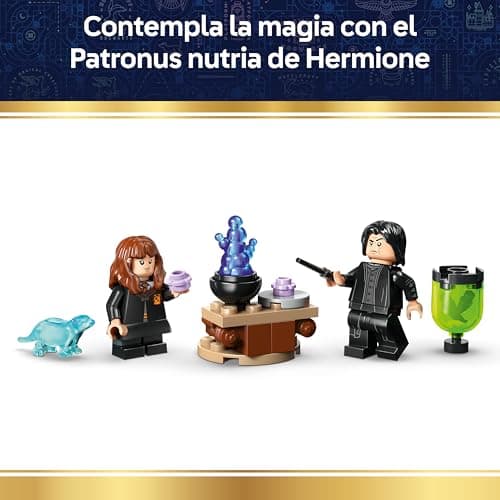 Detalle de LEGO Harry Potter 76464 Caldero: Aula de Pociones Secretas con minifiguras de Snape y Hermione