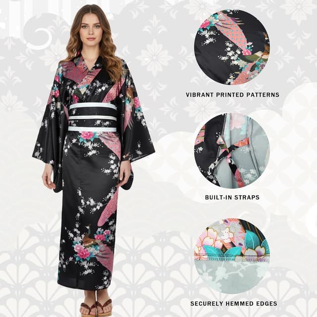 Thumbnail 3 de Conjunto Yukata Kimono Japonés Mujer 130 cm