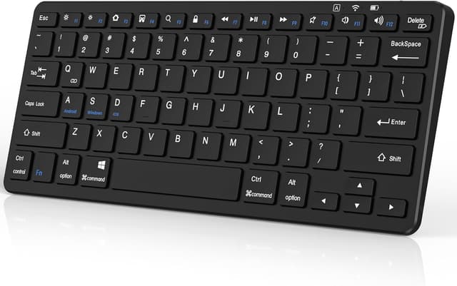 Detalle de KARFUN Ultra Thin Wireless Keyboard for iPad & Tablets (Bluetooth, USB-C charging, US layout) – Black