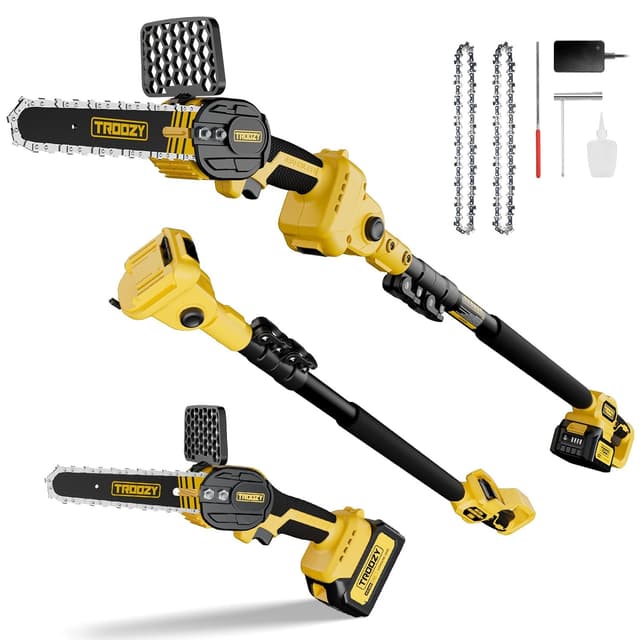 Detalle de TROOZY Mini tronçonneuse sur perche 2-en-1 21V 6 pouces