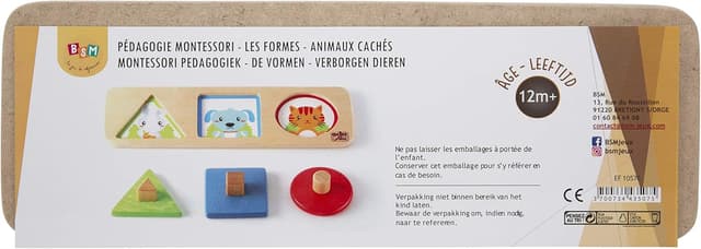 Detalle de BSM Montessori encastre 3 formes en bois