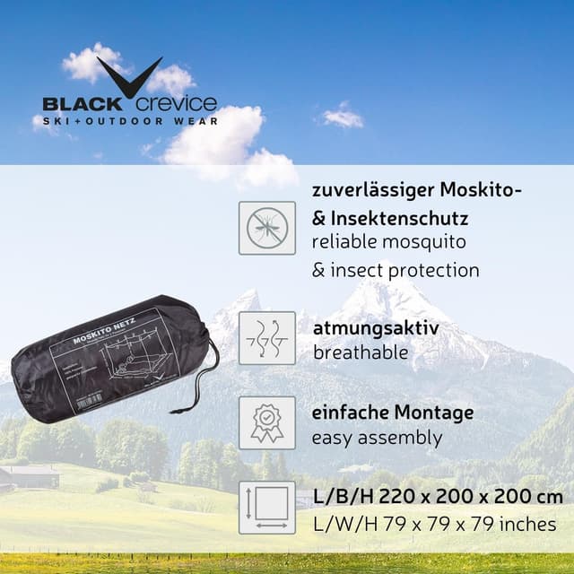 Detalle 2 de Black Crevice BCR137001 Mosquitero para cama matrimonial