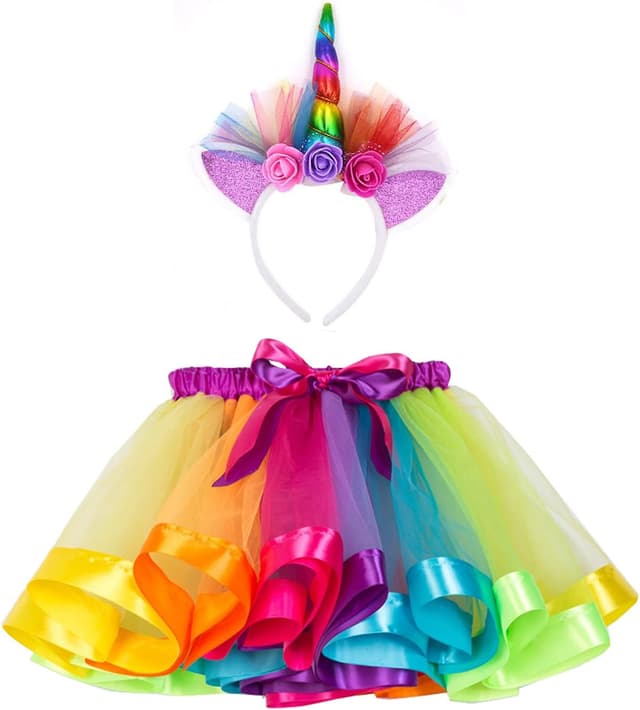 Detalle de hifot Rainbow Unicorn Tutu Skirt for Girls