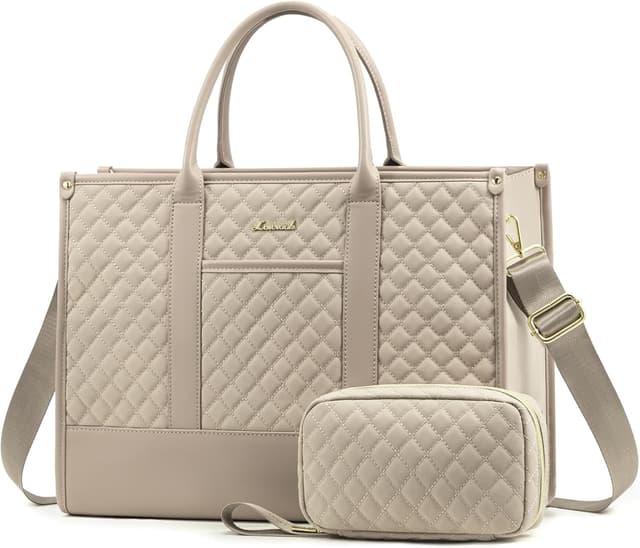 Thumbnail 6 de LOVEVOOK 15.6 inch laptop tote bag for women with adjustable straps and matching clutch