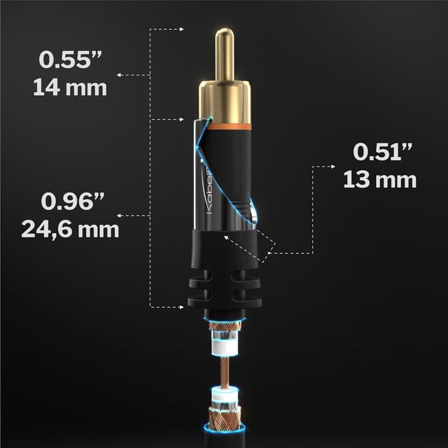 Thumbnail 6 de KabelDirekt 6ft RCA Stereo Cable 75Ω