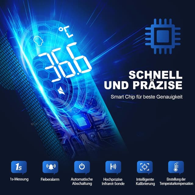 Detalle 2 de Kontaktloses Stirnthermometer mit 35 Speicherplätzen