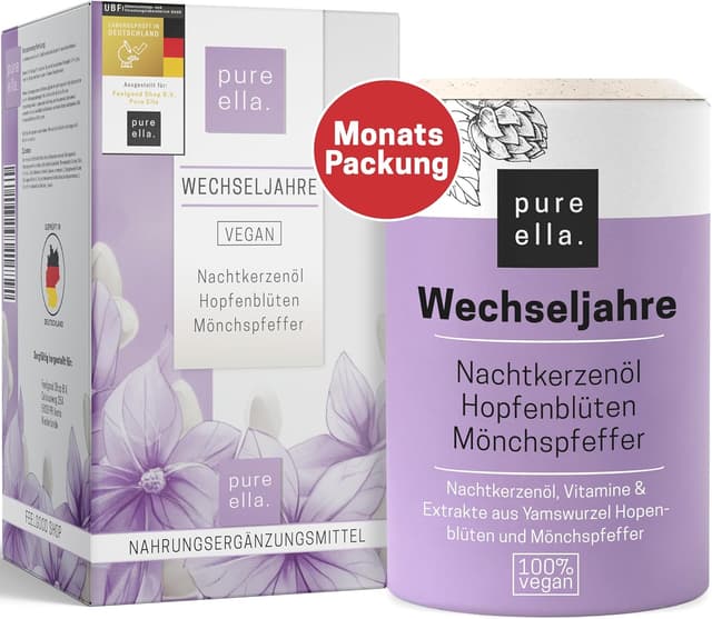 Detalle de Pure Ella WECHSELJAHRE Vitalstoffkomplex für Frauen in der Menopause (60 Kapseln)