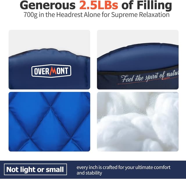 Thumbnail 3 de Overmont Oversized XL Camping Chair 37 in