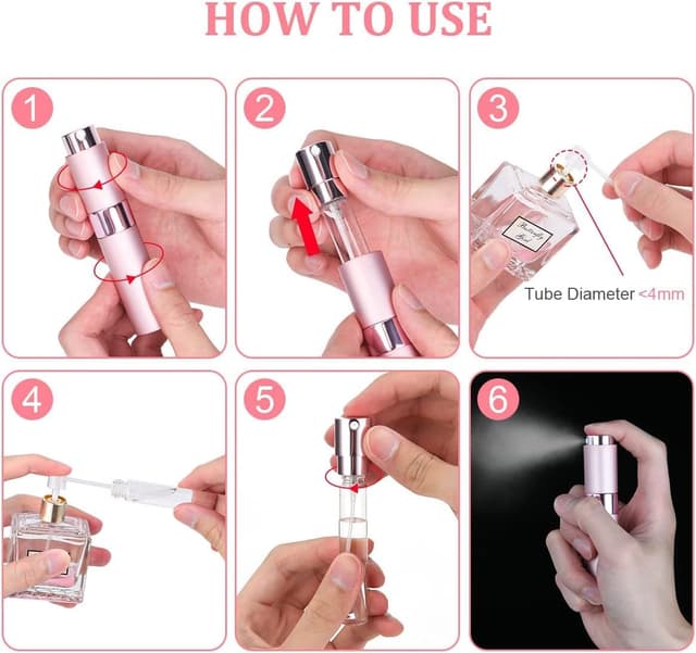 Detalle de ACWOO 3 pezzi mini bottiglia di profumo da 10 ml con atomizzatore portatile