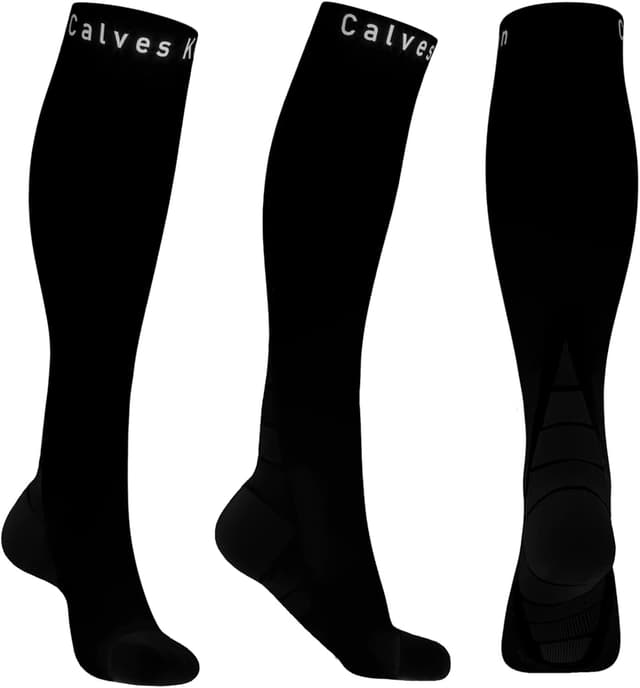 Detalle de Kelson Calves Compression Socks (2 Pairs) 20–30 mmHg for Men & Women