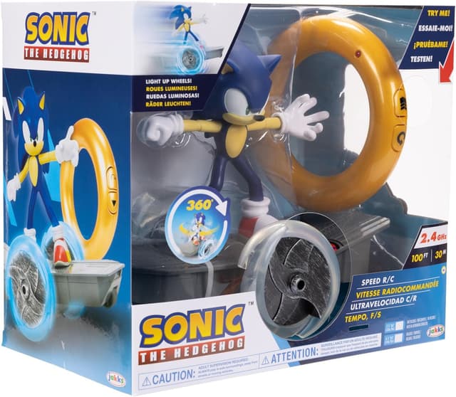 Detalle 2 de Sonic the Hedgehog Speed RC Vehicle with Gold Ring Controller and 6-inch articulated Sonic figure